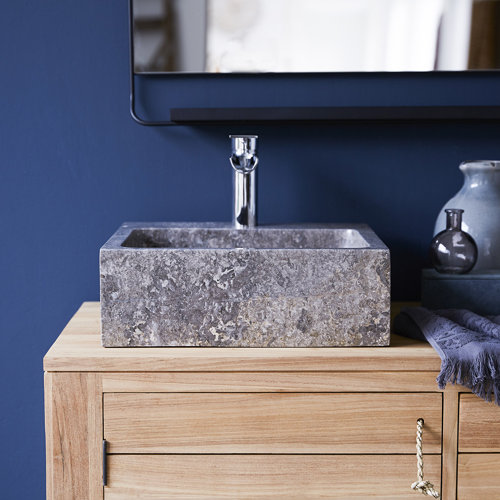 Tikamoon Aufsatz-Waschbecken Slats aus Marmor & Bewertungen | Wayfair.de